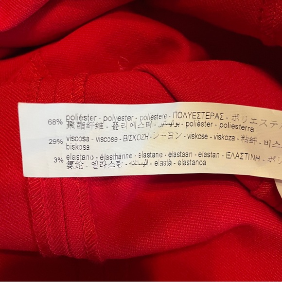 NWT Zara Front Slit Midi Dress Bold Red Size XS - Picture 7 of 7